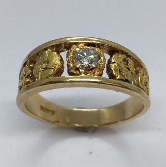 Nobel Antique jewelry Store. Calif gold nugget band. Made in America.